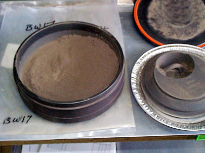 Figure 10.1.  Soil sample after being ground for 60 seconds in ring and puck mill.