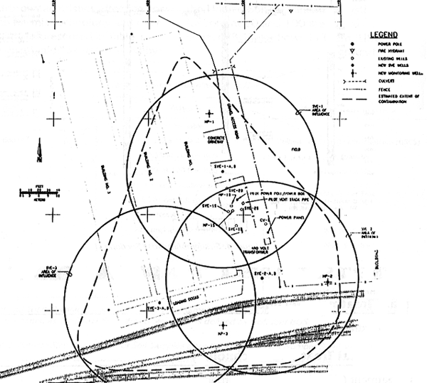 Figure 5. Location of Extraction and Monitoring Wells