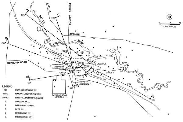 Figure 4. Geologic Cross-Section Locations