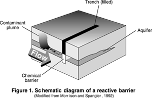 Schematic Diagram of a Reactive Barrier