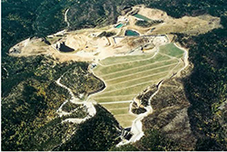 Aerial view of Gilt Edge Mine Superfund site