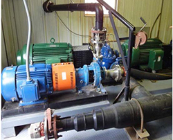 The Strawberry Creek pumping station, one of three primary facilities for water management at the Gilt Edge Mine