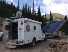 Figure 1. Solar energy equipment supporting remedy construction at the Pennsylvania Mine.