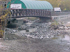 Figure 2. 50-foot weir at the Pine Street Canal outlet.